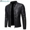 Giacca da uomo in pelle sintetica da uomo Giacche da moto 5XL nera Jaqueta De Couro Masculina Cappotti da uomo in PU maschile ZA319 220926