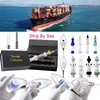 Drop Ship By Sea Spill Proof Fumeurs Accessoires Tour Style Nector Collector Bubbler Kit Quartz Céramique Titane Forme Unique Conseils Narguilés Avec Boîte