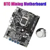 Moederborden B75 8 GPU Mijnbord Moederbord CPU ventilator Thermisch vet Kabelschakelaar 8x USB 3.0 naar PCIE LGA1155 DDR3 RAM SATA3.0