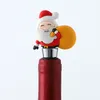 Karikatür Santa Wine Stoppers Bar Araçları Noel Parti Dekorasyonları Metal Şampanya Şarap Markaları Şişe Açıcı GCB15950