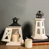 Ljushållare Creative Minimalist Wood Cover Wedding Decorations Lantern Candelabro Vela Christmas For Home 5x116