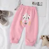 Pantalons pour enfants printemps été sarouel garçons filles pantalons de couleur unie bébé coton pantalon vêtements 20220927 E3