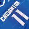 Mitch 2020 New NCAA College Creighton Bluejays maglie 11 Marcus Zegarowski maglia da basket taglia uomo gioventù adulto