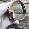 Klassieke horloges Automatische mechanische heren Sapphire Glass terug transparante zwartblauwe wijzerplaat Glide Sooth Luminous Watch