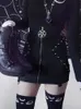 Gonne Goth Dark Zipper Mall Estetica gotica Minigonne nere Donna Grunge Punk Vita alta Gonna da festa sexy Aderente Club Alt Abbigliamento 220924