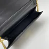 Luksusowy projektant złoty łańcuch na ramię prawdziwe skórzane torby w talii kobiety modne Trendy crossbody torebki Odłączane pasek torebka Kobieta torebka posłańca lady fanny