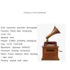 Decoratieve beeldjes Vintage Phonograph Wood Music Box Diy met papieren tape Home Decoraties Clockwork Birthday Verrassingsgeschenk voor meisjes