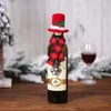 Wine Bottle Scarf Hat Set Christmas Creative Ornament Scarf Hats Two-piece Suit Hotel Restaurant Layout Christmas Decorations GCB15822