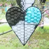 Decorative Figurines 3D Heart Garden Pendant Home Decor Bird Nesting Art Decoration Shaped Hummingbird House Gift