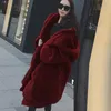 Womens Jackets Winter Oversized Coats Hoodies Outwear Hooded Fluffy Coat Faux Fur Loose Coat Women Parka Long Warm Jacket 220926