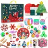 Supplies de brinquedos de Natal Silicone Advent Calendar Stress Relester Fidget Countdown 34 Day Blind Box Presente 220924