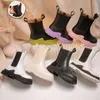 Сапоги детская обувь качество кожа британского стиля High Boots Girls Chelsea короткая детская анкель 220924