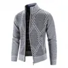 Chaquetas para hombres otoño invierno cachemira tibia lana casual cremallera de lana delgada