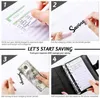 Notepads A6 PU Leather Budget Binder Planner Cash Envelope with s Agenda Pockets Wallet 220927