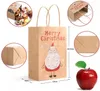 Decorazioni natalizie Sacchetti regalo Kraft Paper Treat Goody con manici per forniture per feste Decor 15 X 9 23 cm Drop Delivery 2022 Bdesports Am2Oa