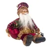 Julleksakstillbehör Xmas Year Santa Claus Sitting Big Doll Tyg Kid Toys Gift Decorations For Home Table Ornament 220924