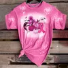 Women's T Shirts Medium Pack Breast Cancer Awareness October We Wear Pink Tops Crew Neck Printed Loose Long Sleeve For Tall Women