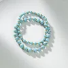 Brazalete de diseño Vintage, pulsera de cuentas para niña, abalorio de turquesa azul francés, joyería para Mujer, Pulseras de regalo para Mujer, venta al por mayor