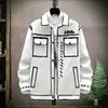 Giacche da uomo Autunno Giacca casual Moda coreana Cappotto con risvolto corto Decorazione Cappotto per il corpo Uomini Hip Hop di alta qualità 220927