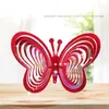 Figurine decorative Arte geometrica Farfalla Girandola a vento Cortile Decorazione da giardino Rosso all'aperto