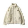 Heren Jackets Jacket Streetwear Harajuku Fuzzy ritsjas Men Herfst Solid Color Lichtgewicht Zwart Beige