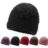 Beanie/Kafatası Kapakları Beanieskull Kadınlar Sıcak Çiçek Beanie Cap Hat Lady Sonbahar Kış Kalın Örme Mom Büyükanne 220927