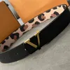 Bälten trend personlighetsdesigner bälten unisex färg spänne bokstav män bälte dubbelsidig leopardtryck högkvalitativt läderbälte yeiw