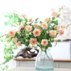 Dekoracyjne kwiaty wieńce 64 cm sztuczny bukiet róża kwiatowy na dekorację domu weselnego sztuczne jedwab