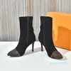 2022 New Mody Designer Women Boots Medalha Martin Boot Inverno Inverno de couro genuíno calcanhar alto calcanhar calcanhar botas com tamanho de caixa 35-42 qualidade superior