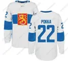 GLA MIT 2016 Puchar Świata w Hockey Finland Drużyna Jersey Rinne Laine Korpikoski Donskoi Pokka Aho Koskinen Lepisto Men Men Youth Custom Hoceky Jerseys