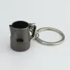 Party Favor Mini-Kaffee-Schlüsselanhänger, dreidimensionaler Pull-Blume-Zylinder, Kaffeelöffel, Auto-Schlüsselanhänger, Kaffeetasse, Metall-Schlüsselanhänger