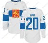 GLA MIT 2016 Puchar Świata w Hockey Finland Drużyna Jersey Rinne Laine Korpikoski Donskoi Pokka Aho Koskinen Lepisto Men Men Youth Custom Hoceky Jerseys