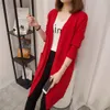 Women's Knits Tees Mid-length Cardigan Sweater Women Long-sleeved Jacket Autumn Winter Women's solid color Large Size Cardigan Sweaters ZY5163 220927