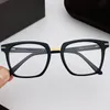 새로운 가벼운 패션 선글라스 프레임 유니osex 광장 판자-메탈트 안경 52-20-145 처방 안경을위한 탄성 사원 풀 세트 설계 케이스 5523