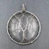 Pendant Necklaces Xinshangmie Tree Of Life Silver Plated Clear Glass Round Handmade Wire Wrap Water Drop Fashion Jewelry Party Gift