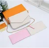 Embossing Flower Pochette Felicie Shoulder Bags Women Clutch With Box Dustbag 3pcs/set Luxurys Designers Handbag Messenger Chain Purse Tote Wallet Crossbody Bag