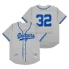 빈티지 영화 대학 야구 착용 저지 23 Kirk Gibson 1988 31 Piazza 34 Fernando Valenzuela Jerseys 1981