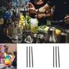 Drinking Straws 100Pcs Black Straw 190mm Long Wedding Party Cocktail Supplies Kitchen Accessories Disposable Individual Packaging Plastic