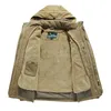 Vinter m￤n parkas jacka ny casual milit￤r outwear p￤lsa mens tjock varm sammet vindbrytare huva vadderade jackor kl￤der