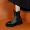 Bottes Style britannique Cool cheville en cuir véritable maille fermeture éclair femme chaussures été bout rond carré talon haut femmes moto