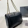 Designer väskor handväskor kedja axelväska eleganta ränder svart messenger vintage lyx läder crossbody väskor handväska flip cover 220927