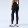 LL Women Yoga Ninth Pants Push Fitness Leggings Soft High Waist Hip Lift Elastic Casual Jogging Pants 7 Colors L2079