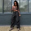 Pantalons pour femmes Capris Parachute Casual Baggy Cargo Pants y2k Pantalons de survêtement Streetwear Vintage 90s Vêtements d'été Pantalons surdimensionnés Pantalons amples pour femmes T220926