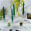 Scented Candle Clear Glass Candlestick Holders Set Of 2 Taper For Wedding Decoration And Dinning Drop Delivery 2022 Mxhome Amqzk