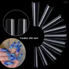 False Nails Supply Press On Durable ABS Material Mixed 10 Sizes C Shape XXL Tapered Square Extra Long Nail Tips Half Curve