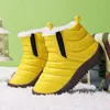 Botas de inverno crianças sapatos de couro impermeabilizados para meninos meninos de pelúcia tênis de moda baby bota de neve 220924