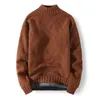 Sweaters masculinos Autumn Casual Fleece Moda de inverno quente Masculino de lã de pescoço Pullovers m 3xl 220927