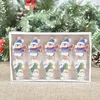 Christmas Decorations Tree Ornament Wooden Cartoon Clip Po Year Decoration Santa Pendant Hanging