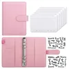 Notepads A6 PU Leather Budget Binder Notebook Cash Envelopes System Set with Pockets for Money Saving Bill Organizer 220927