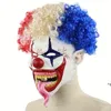 Masque à pointes de fête cheveux pour visage complet Latex Halloween couronne masques d'horreur Clown Cosplay nuit terreur Club GCB15823